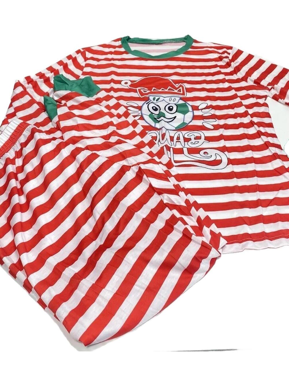 Striped Elf Squad Family Christmas Pyjamas Mom/Women's XL Christms Pj Set